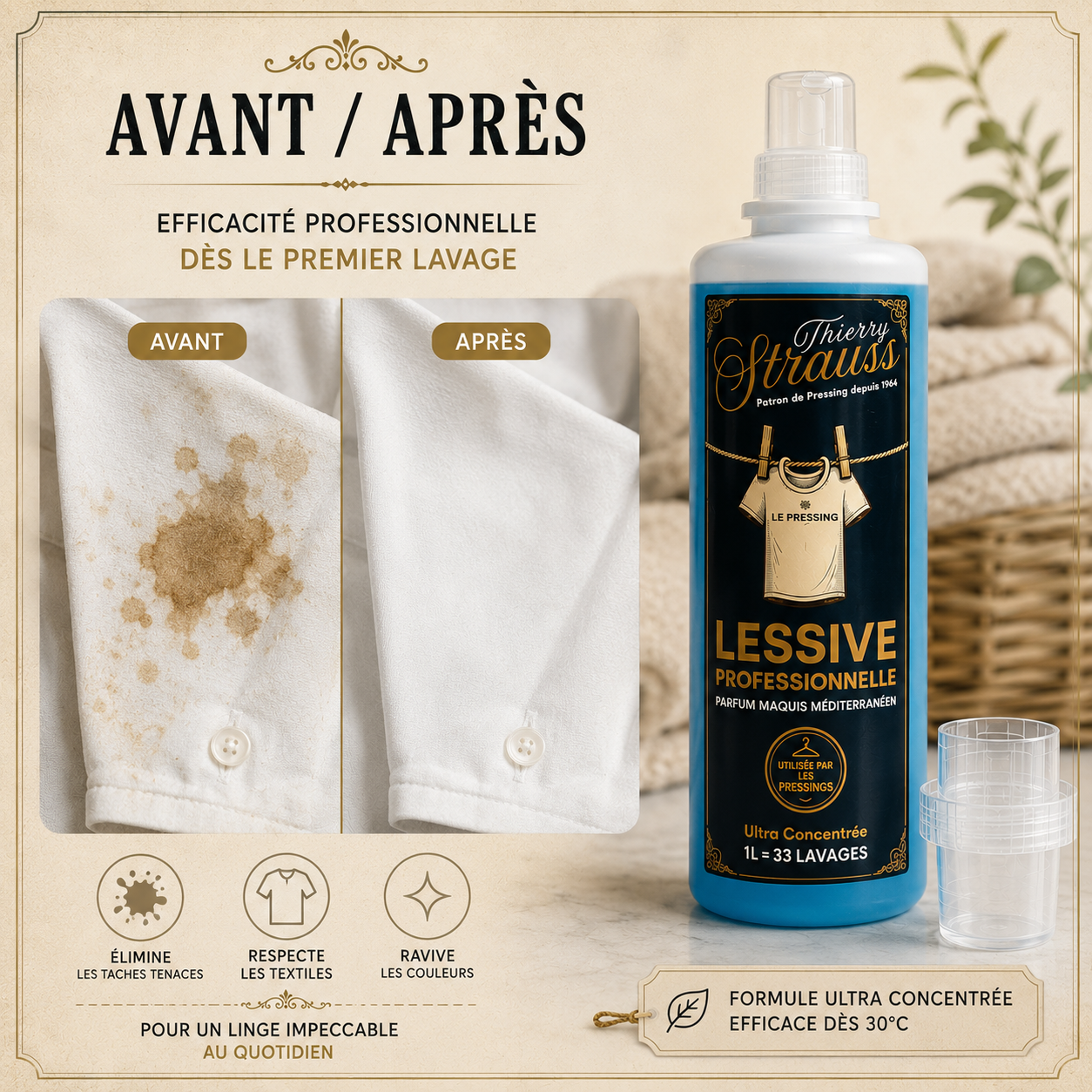 Lessive ultra-concentrée – Maquis Méditerranéen (33 lavages)