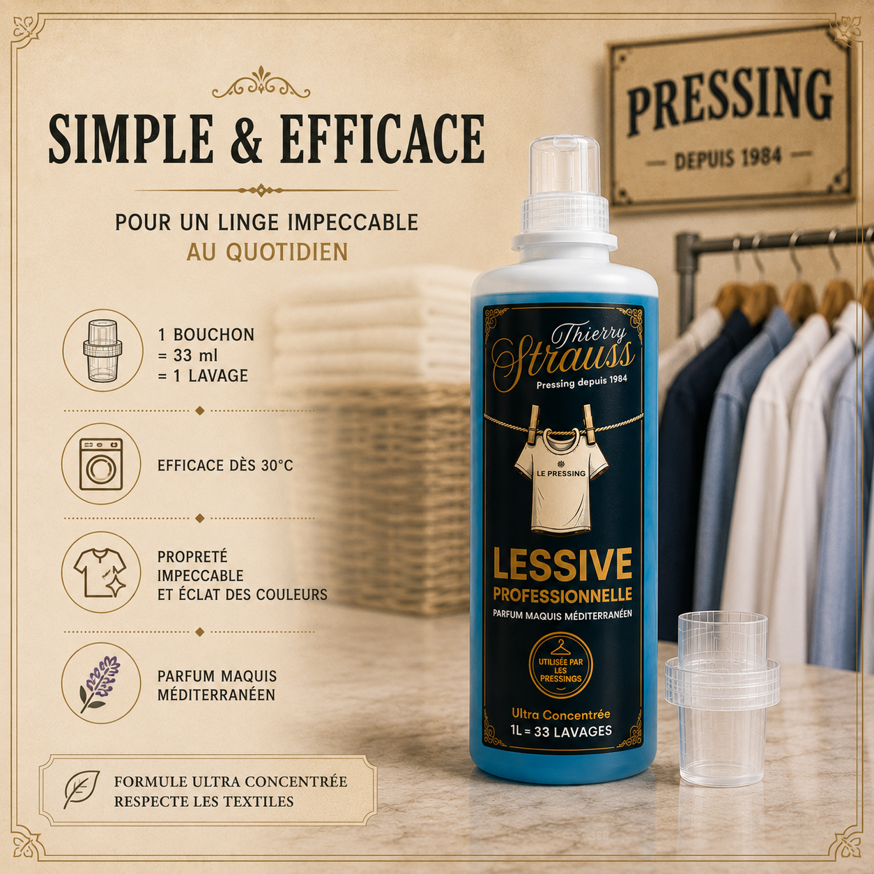 Lessive ultra-concentrée – Maquis Méditerranéen (33 lavages)