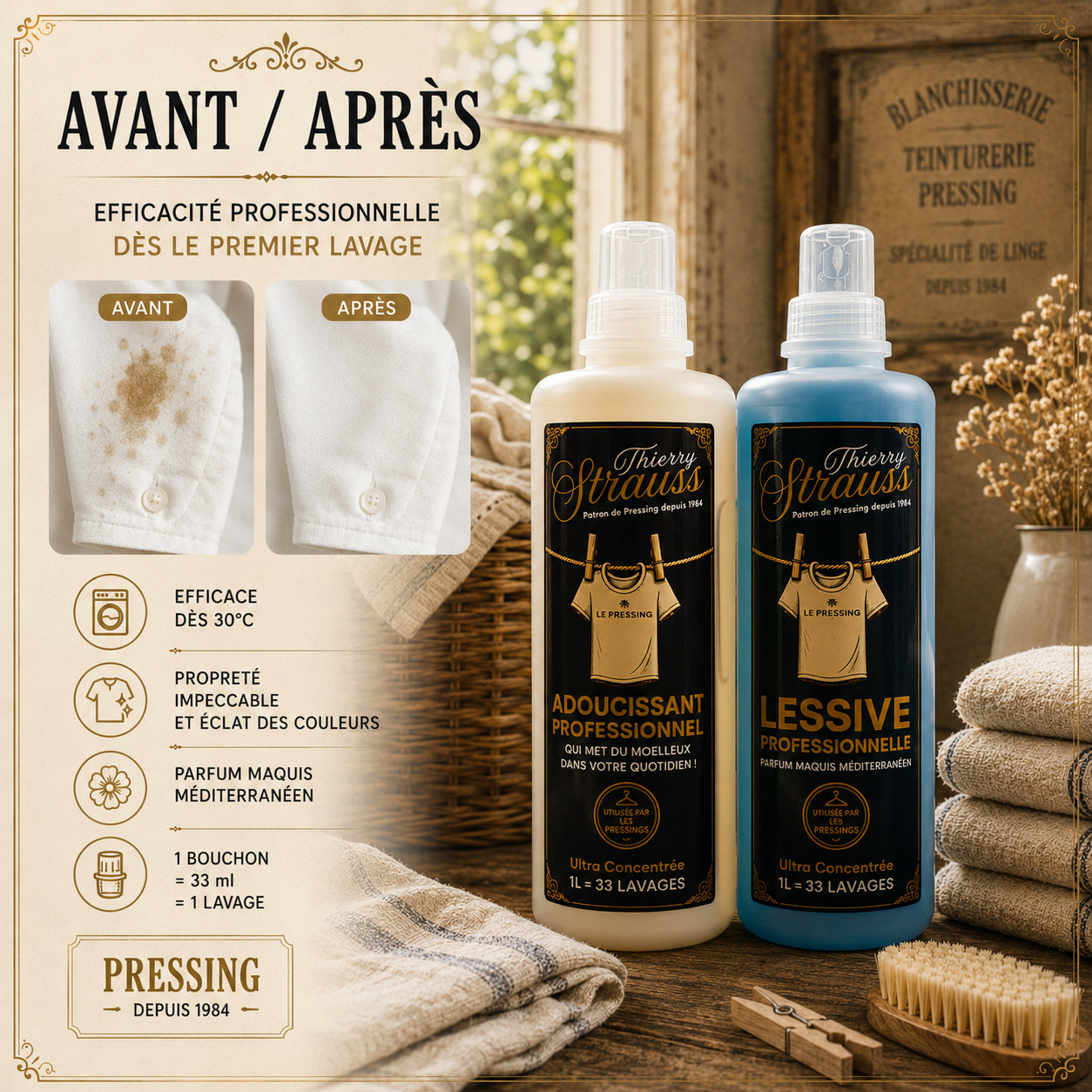 Pack Essentiel : Lessive & Adoucissant